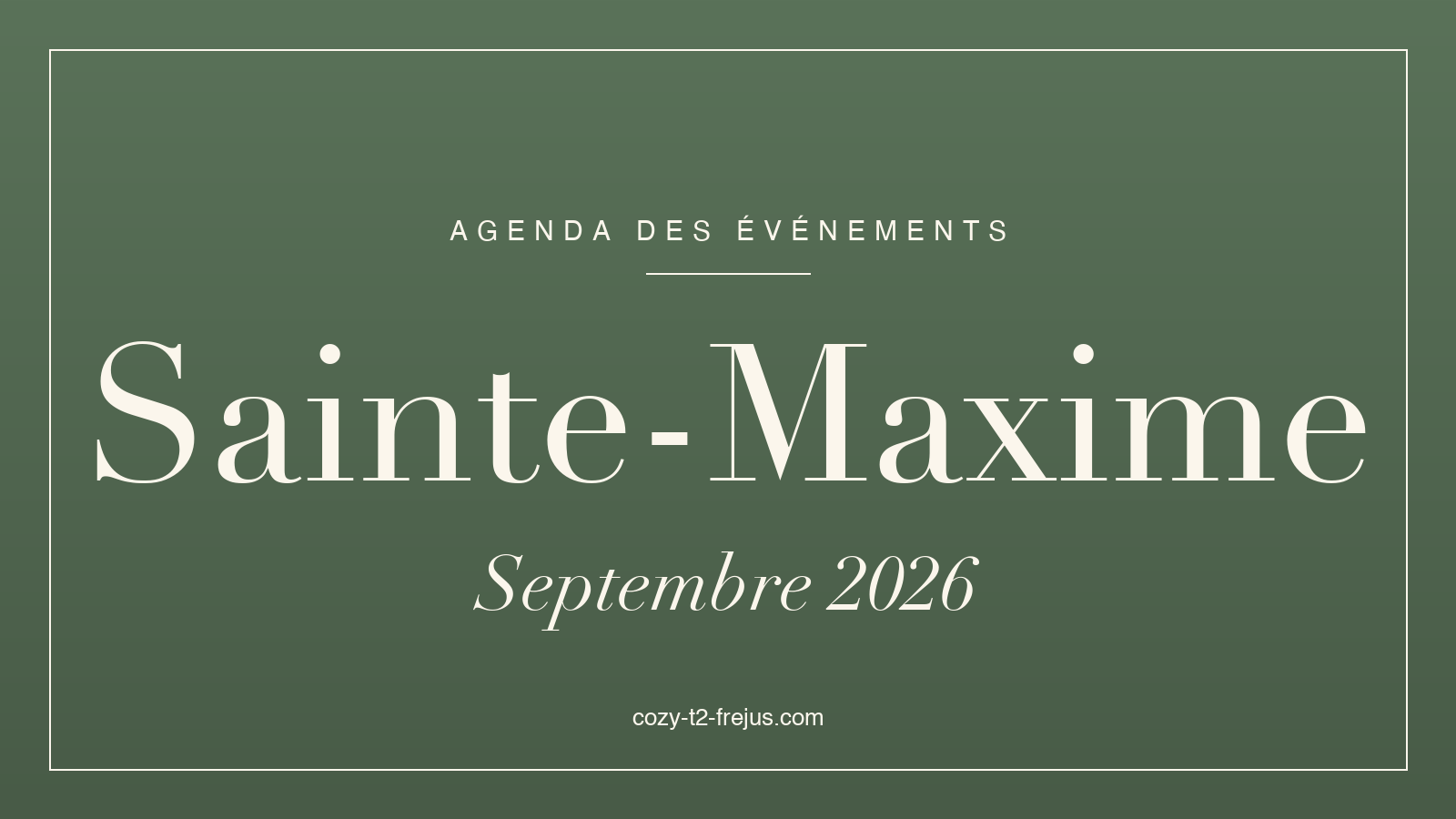 Sainte-Maxime events agenda, September 2026